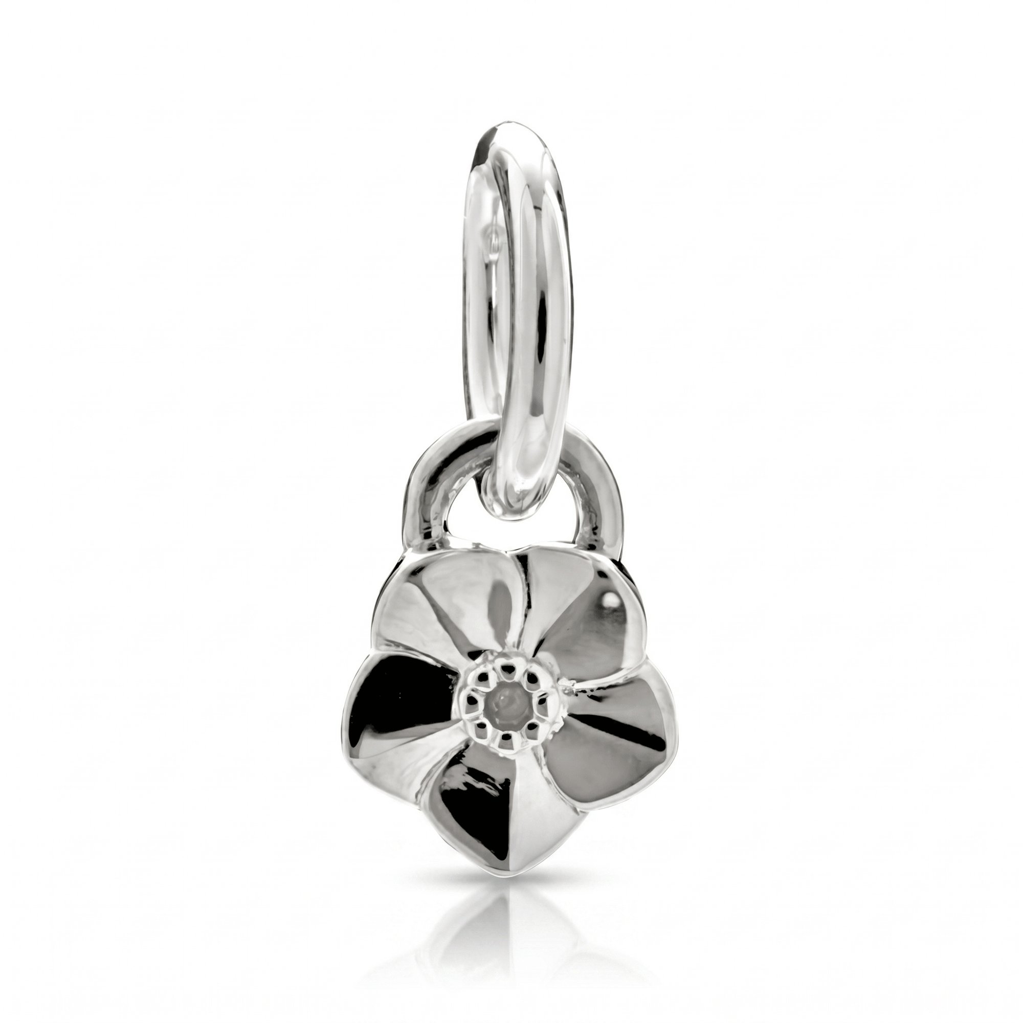 Tiny Forget-Me-Not Silver Charm
