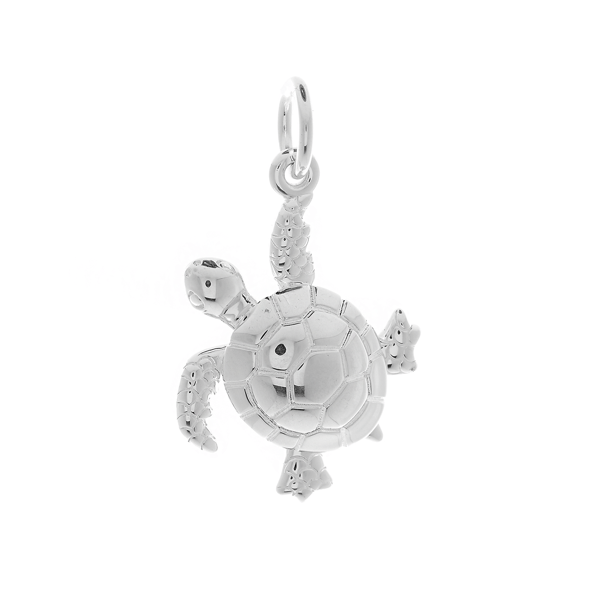 silver turtle charm for bracelet or necklace scarlett jewellery