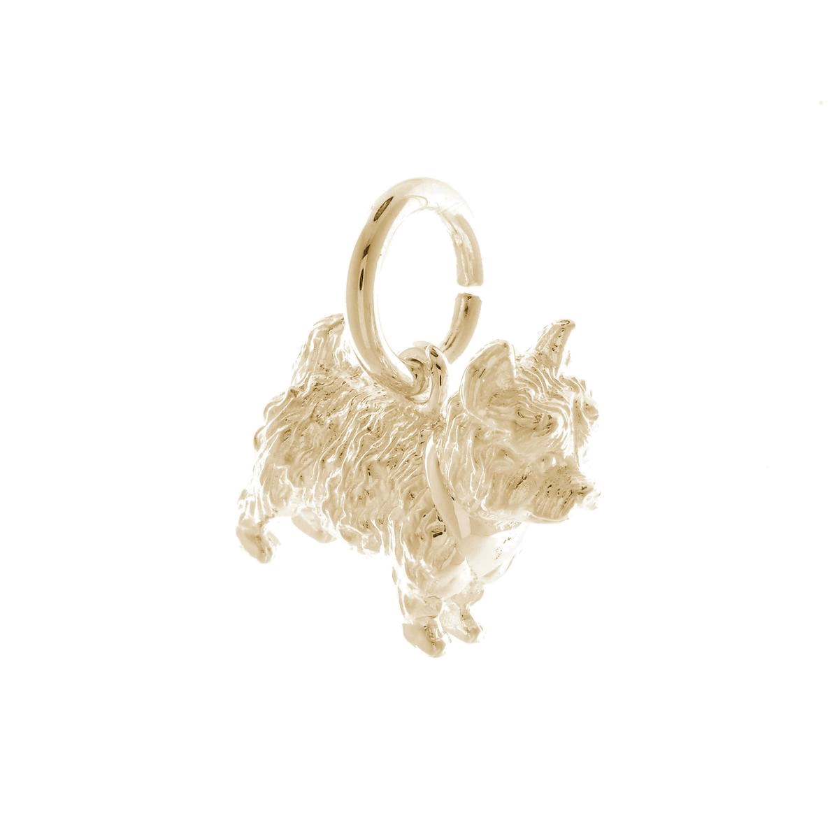 westie west highland terrier solid gold charm gift for pet loss