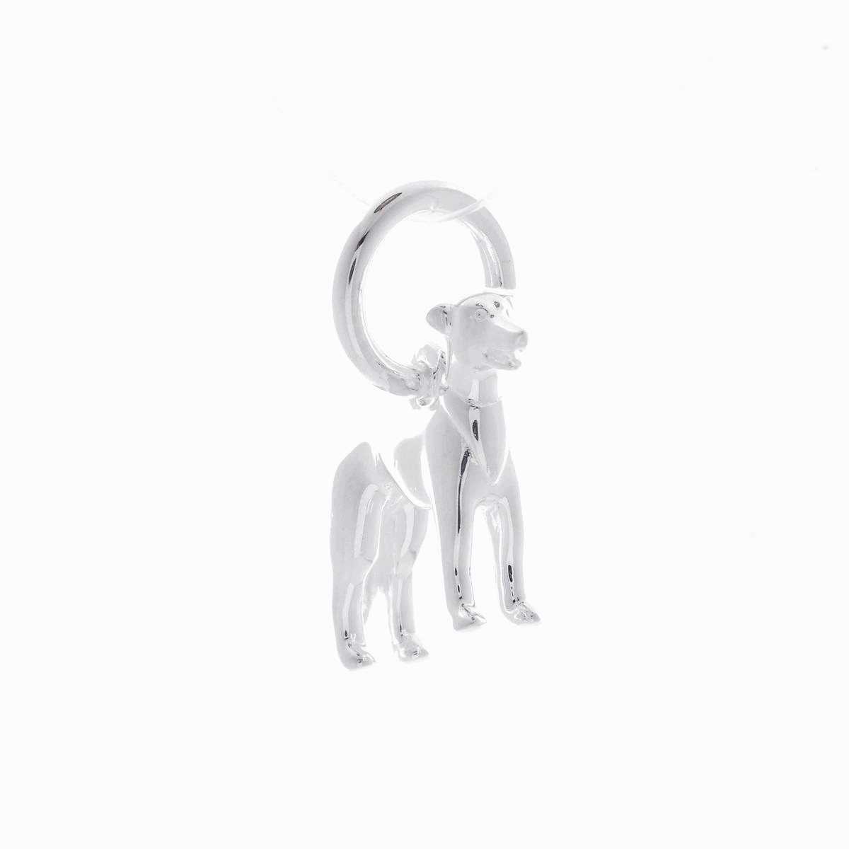 whippet solid silver dog charm pet loss gift greyhound
