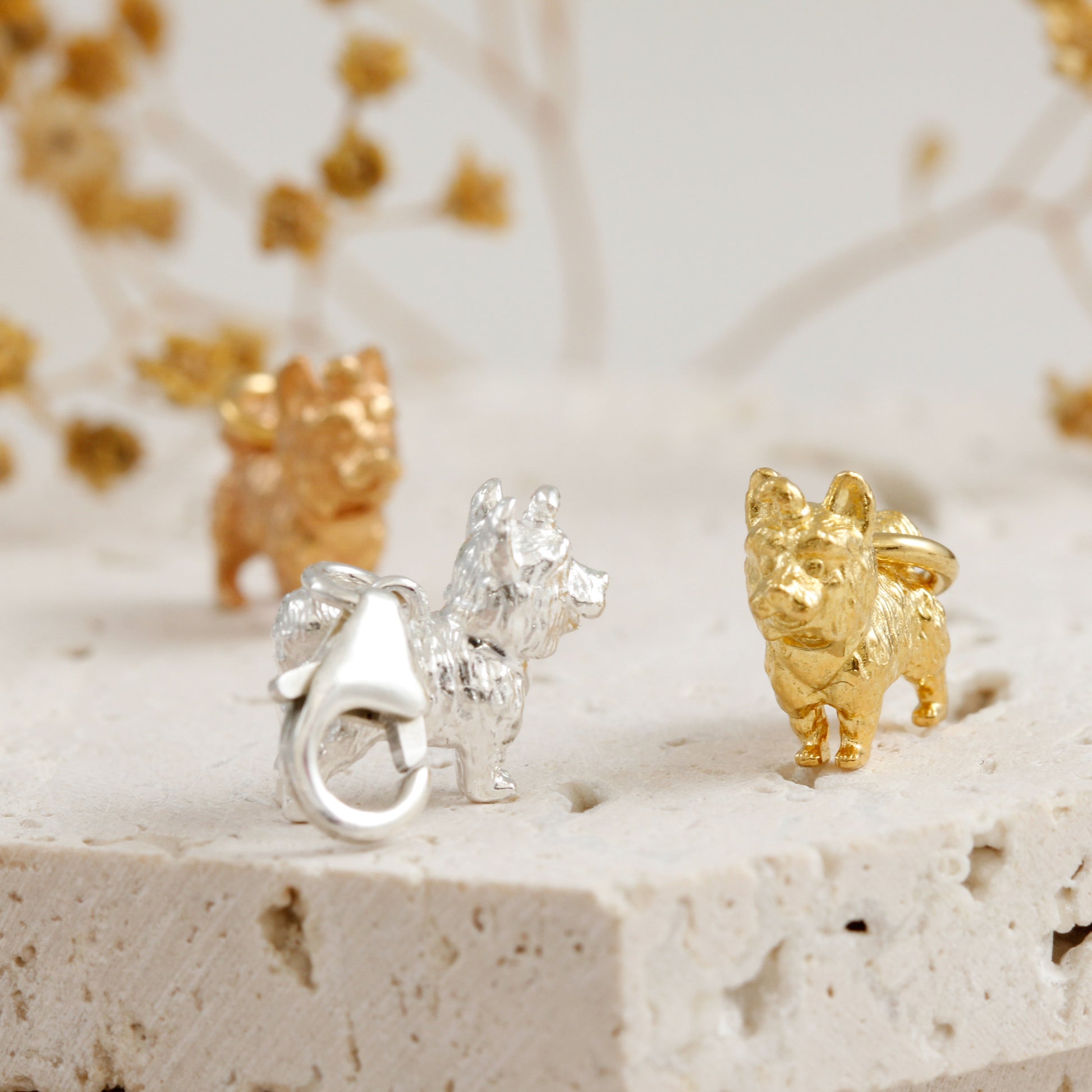 yorkshire terrier dog charms for pet loss gifts