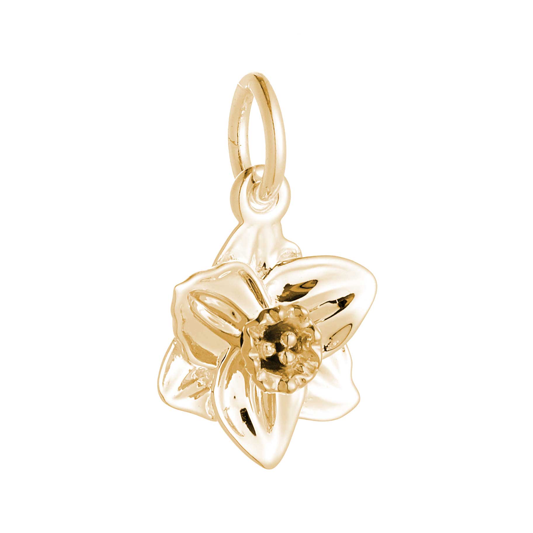 Daffodil Flower Gold Vermeil Silver Charm