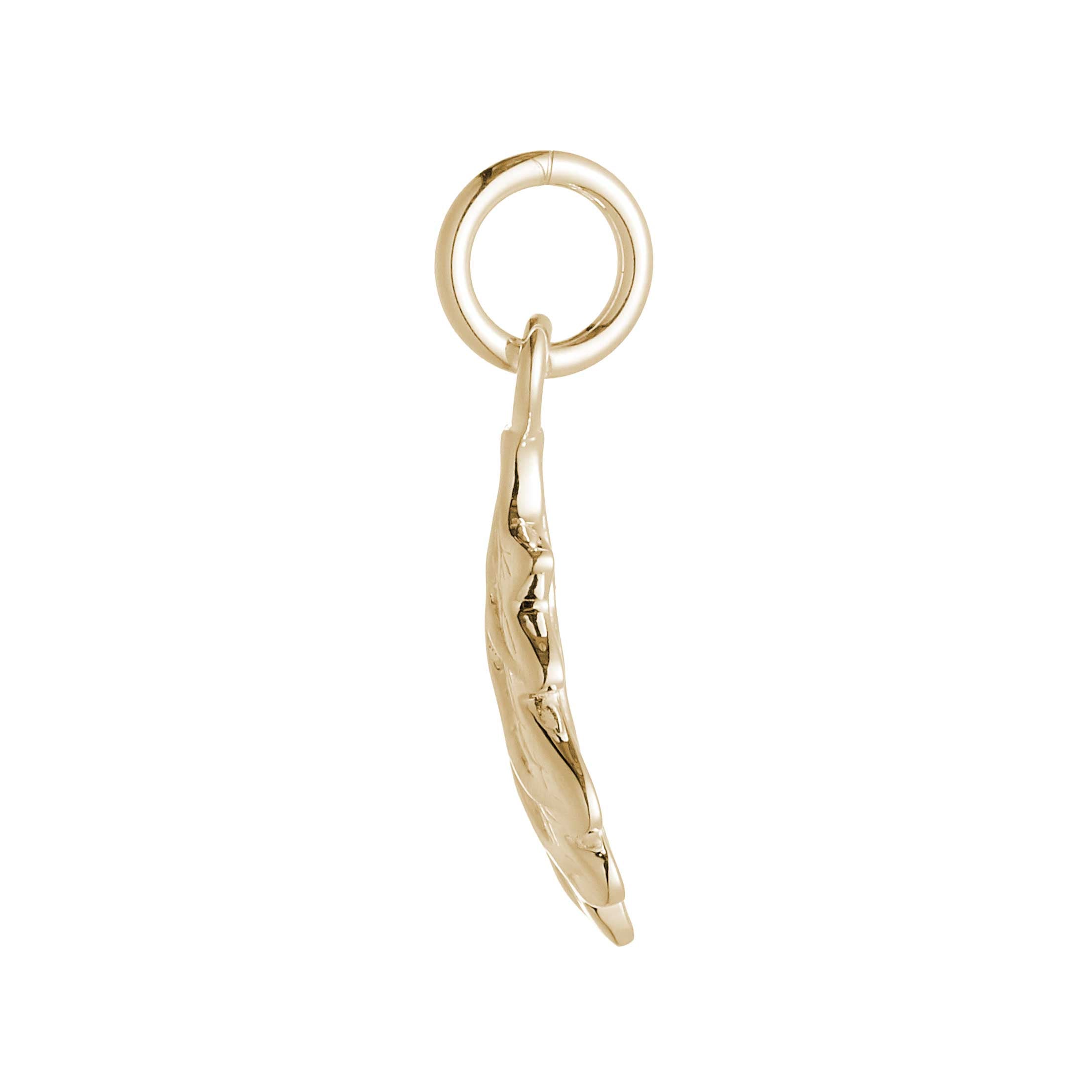 Solid gold acorn oak leaf charm Scarlett Jewellery