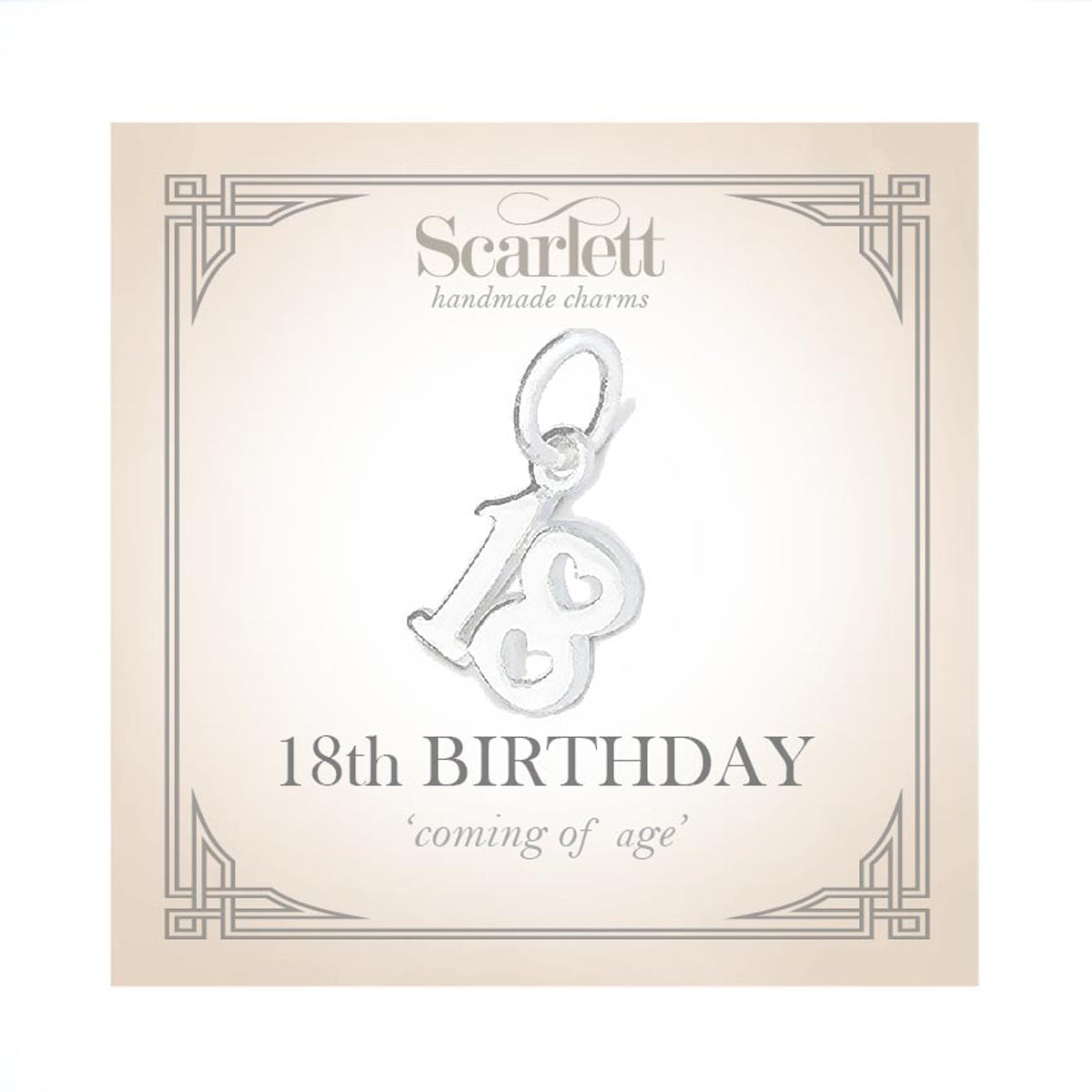 18th Birthday Silver Charm Bracelet Scarlett Jewellery