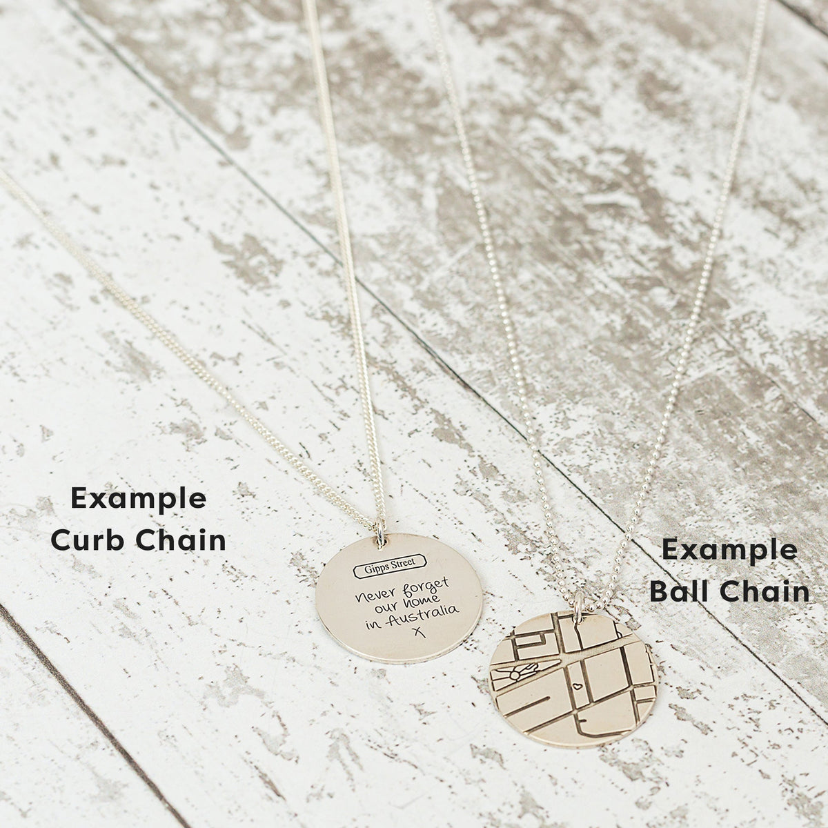 custom street map silver disc necklace off the map jewellery gift for man emigrating anniversary