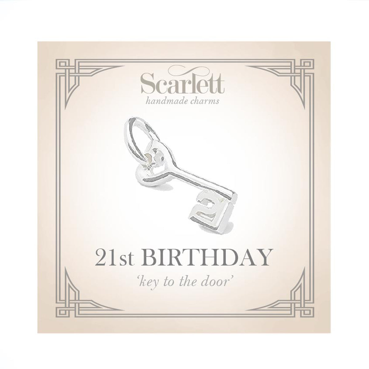 21st Birthday Silver Charm