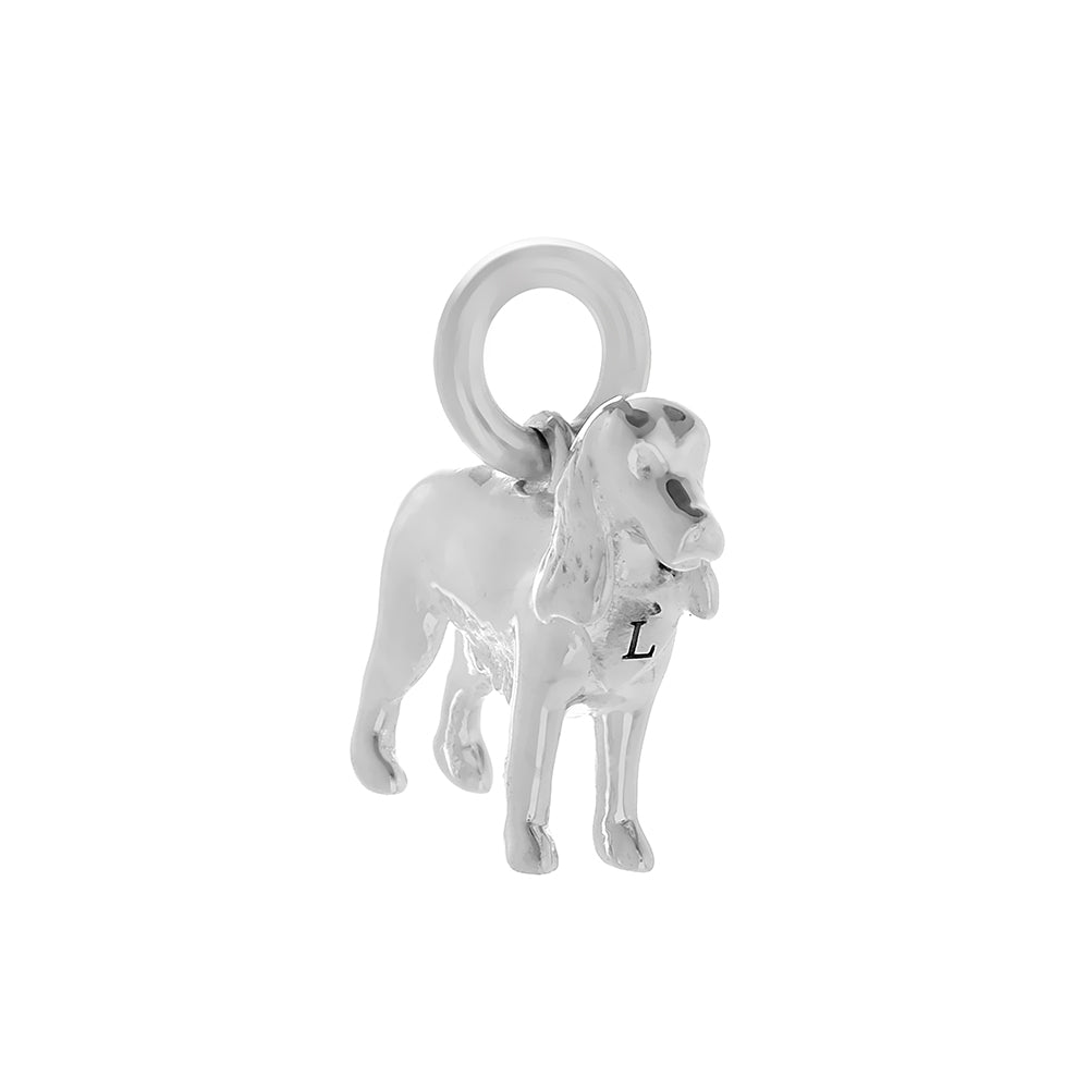 English Cocker Spaniel silver dog breed solid sterling silver dog charm for bracelet Scarlett Jewellery Ltd