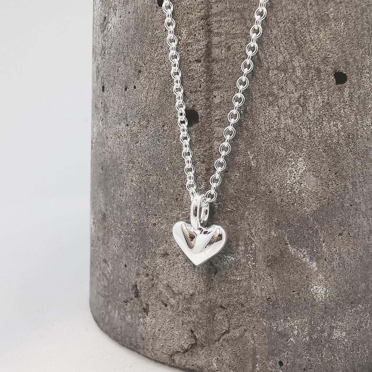 Vintage Midi Heart Charm Necklace On Trace Chain