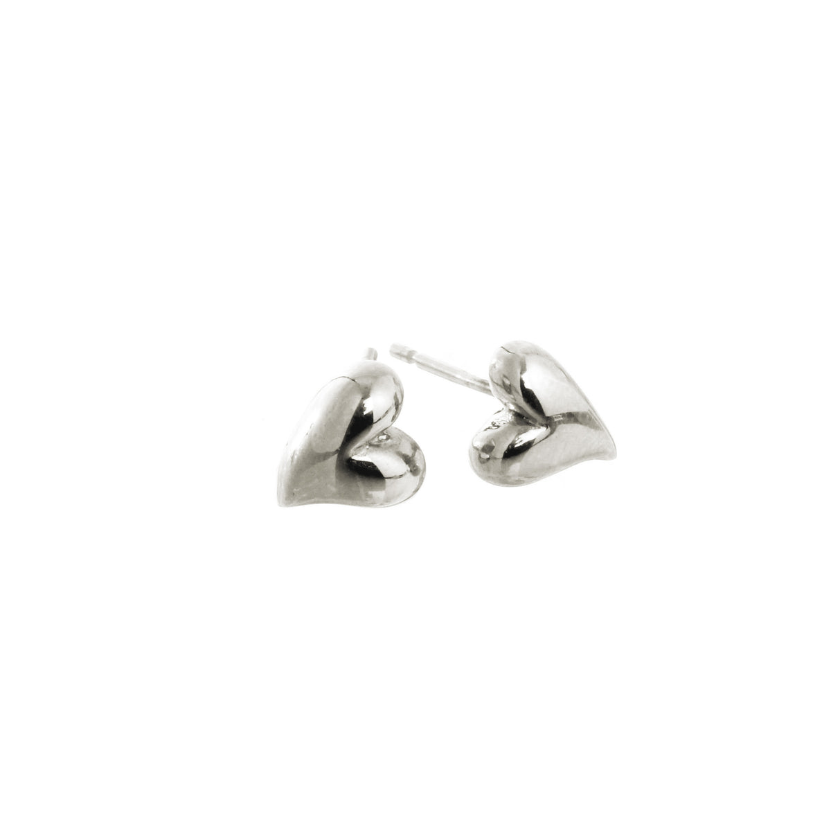 Simply Heart Silver Stud Earrings