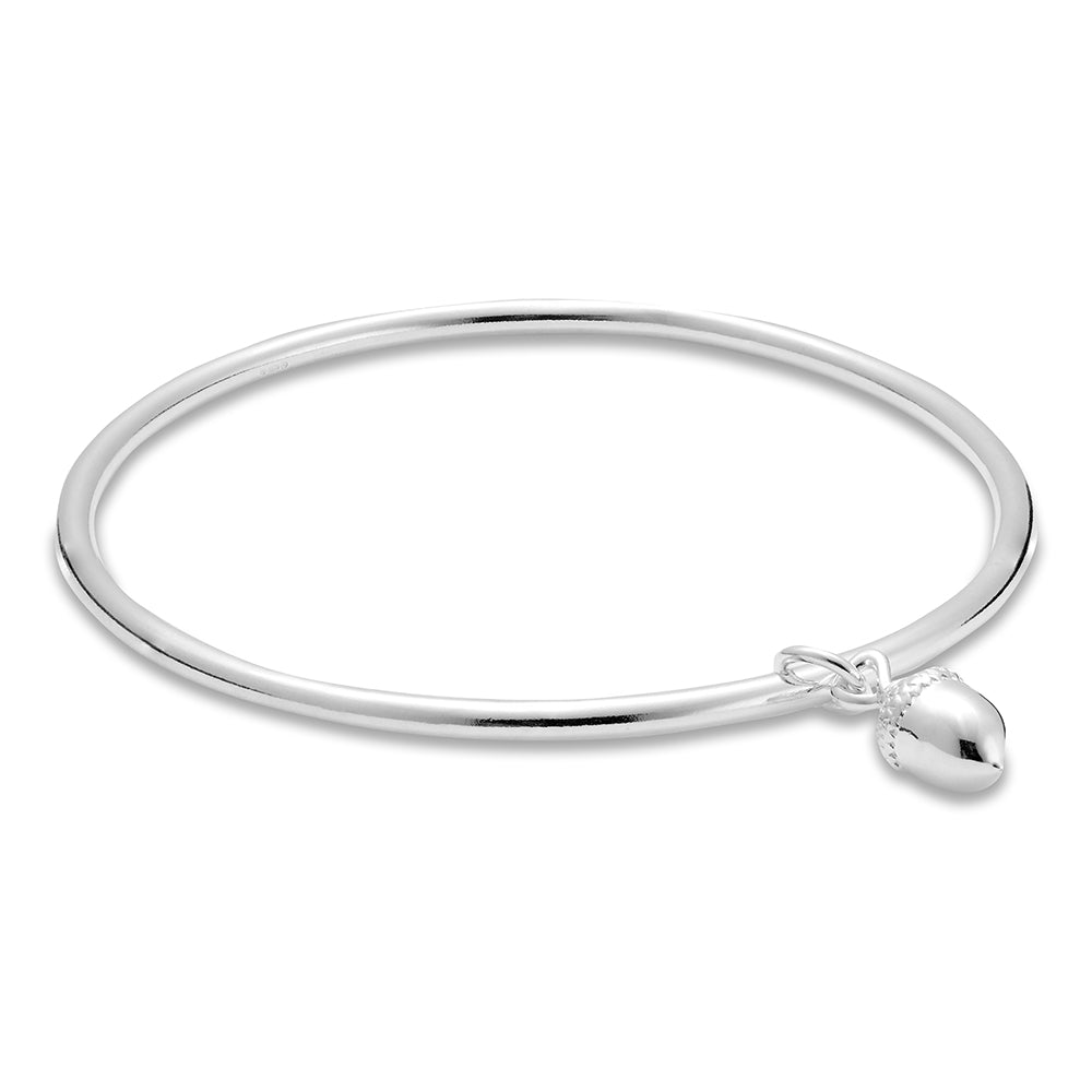 Meaningful Acorn Charm Bracelet - Recycled Silver, UK Hallmarked