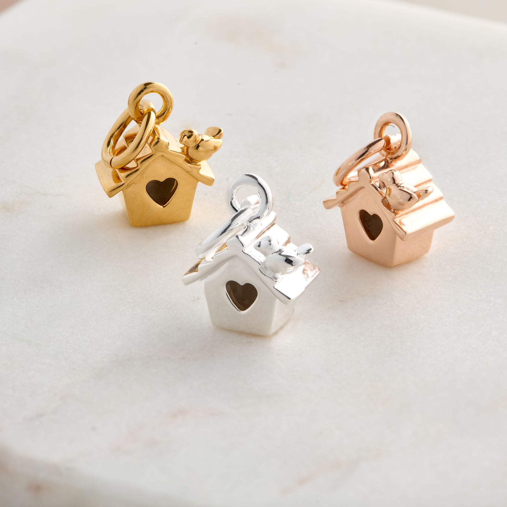 Delicate Avian Charm - Scarlett Jewellery's Bird House Pendant