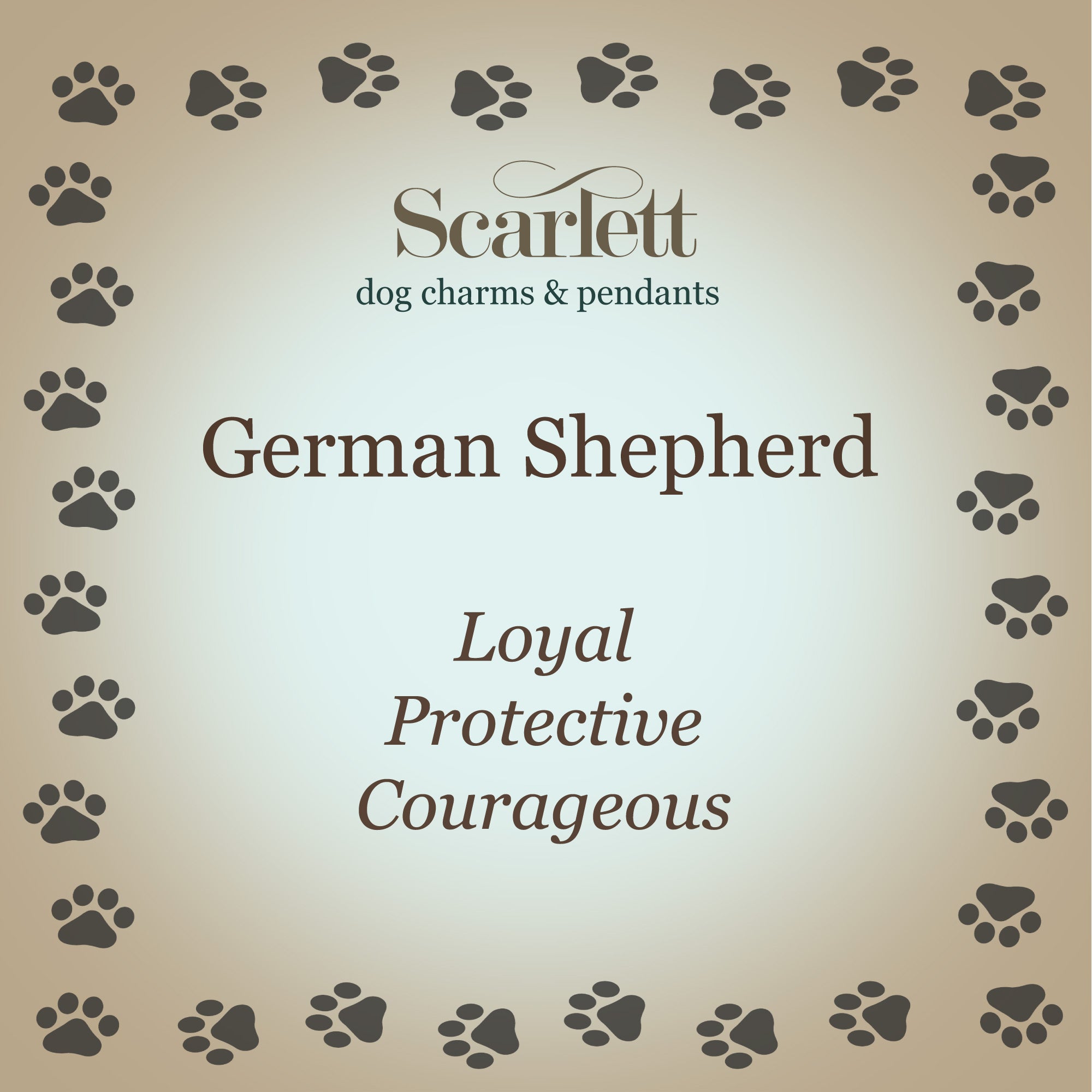 Collier d'étiquette de chien en argent personnalisé berger allemand