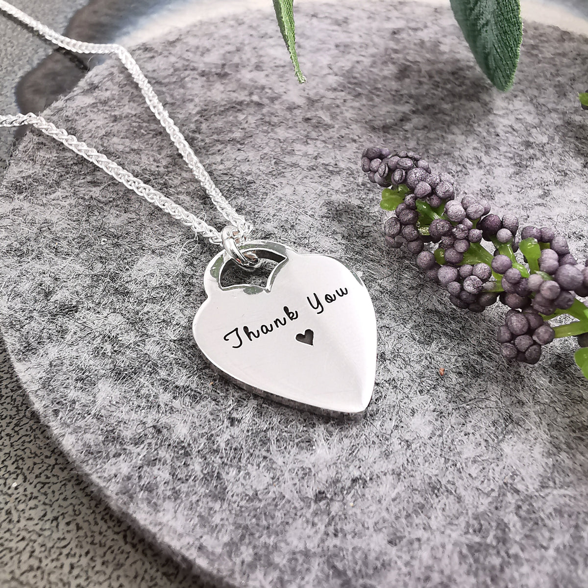 tiffany style heart pendant tag engraved custom personalised