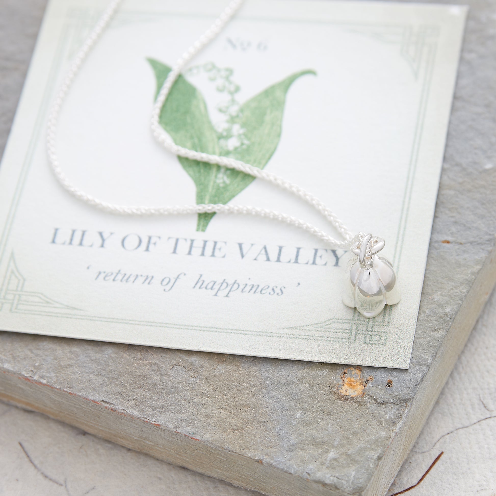Lily Of The Valley Flower Silver Charm For Bracelet or Necklace from Scarlett Jewellery
