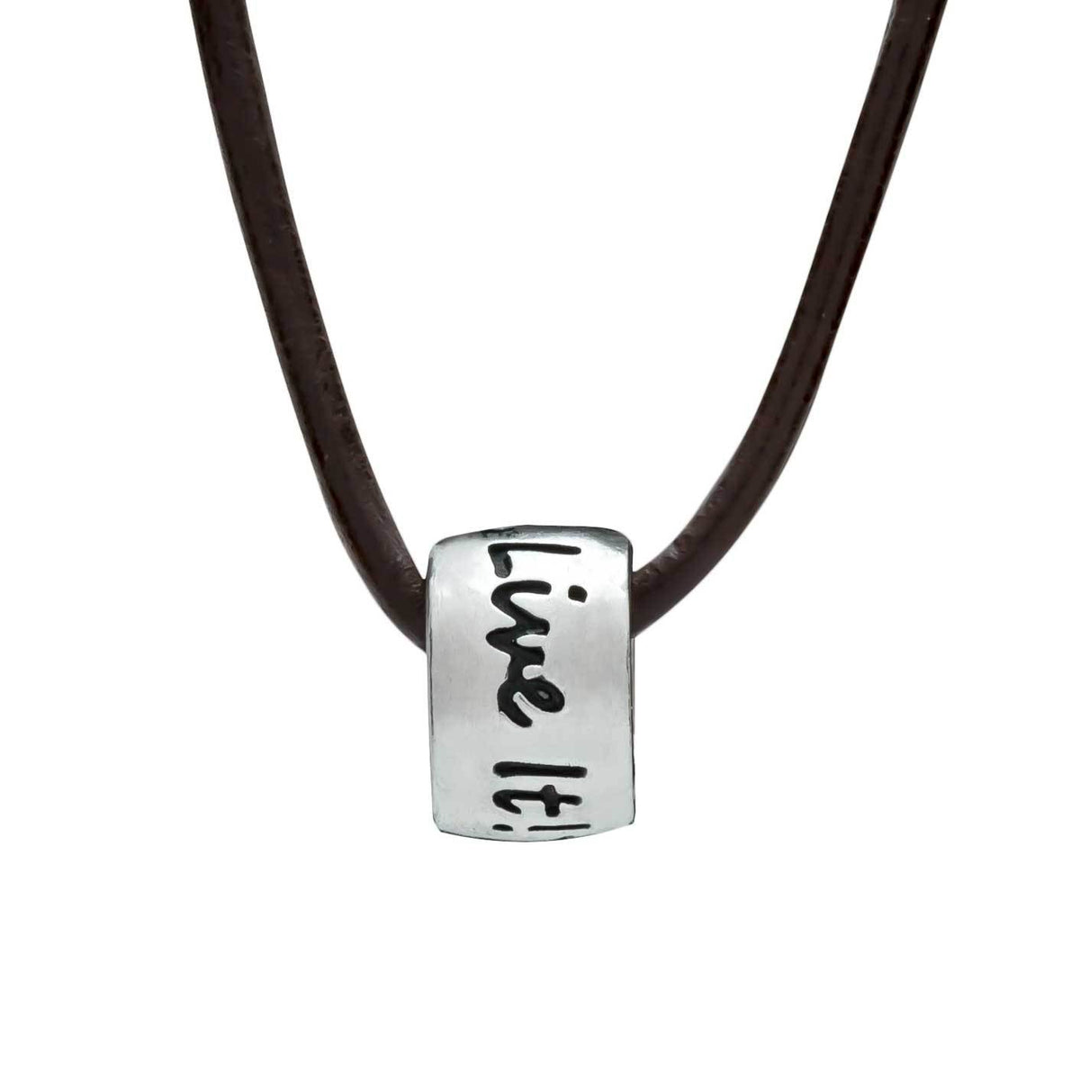 One Life, Live It! Leather or Vegan Cord Necklace gift for travelers