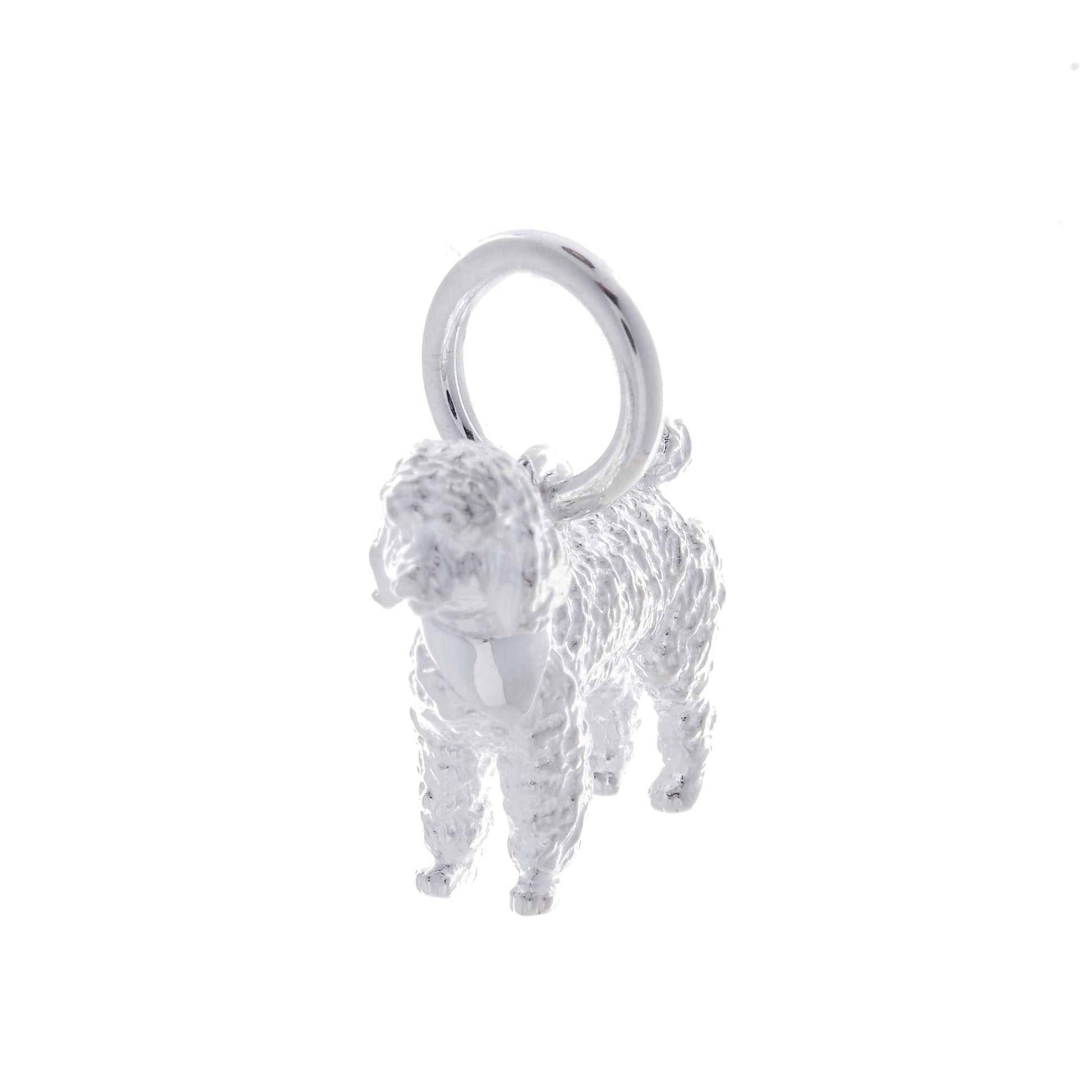 poodle dog silver necklace engraved with name pet loss gift from the dog scarlett jewellery uk