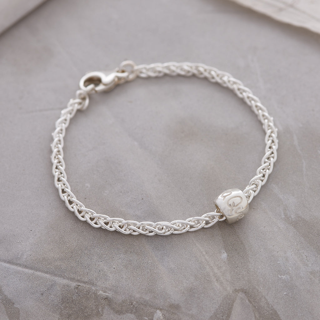 Que Sera Silver Worry Bead Bracelet Mindfulness Gift Scarlett Jewellery