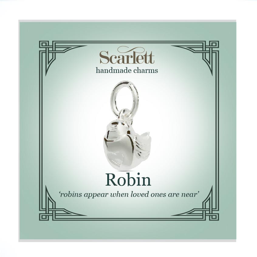 loved ones appear when robins are near poem meaning card silver robin charm