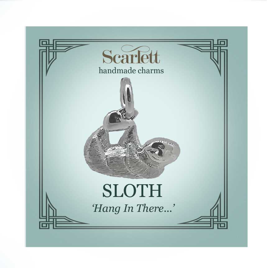 Sloth Silver Charm