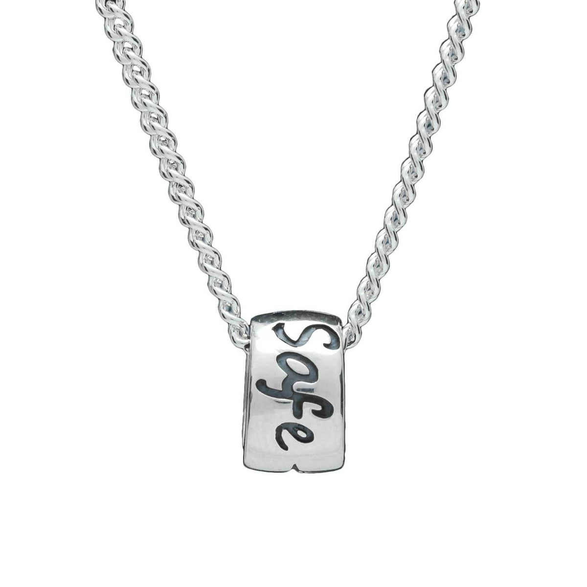 Travel Safe Silver Necklace - alternative St Christopher Pendant for men &amp; women handmade in the UK