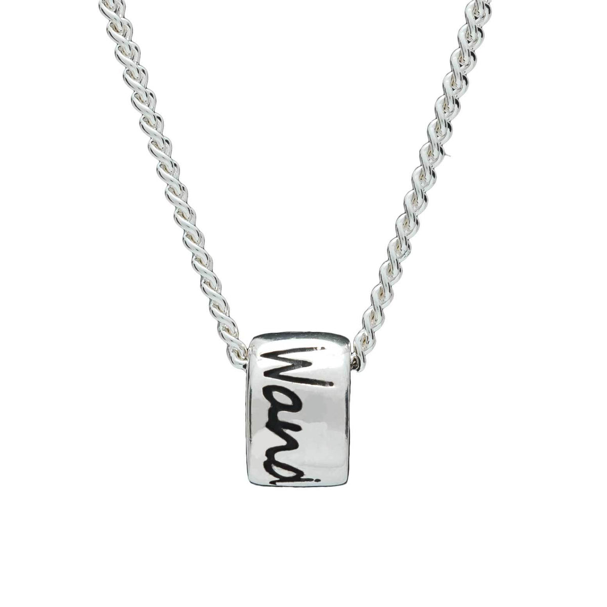 Wanderlust silver necklace for men &amp; women - gap year travel gift alternative to a silver saint Christopher