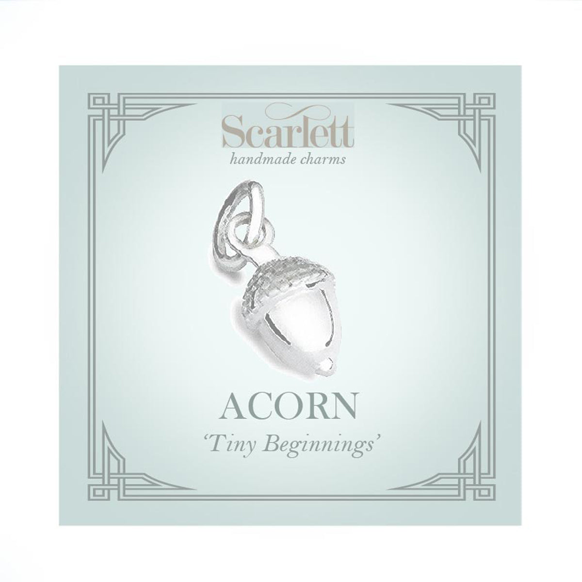 Acorn Silver Charm