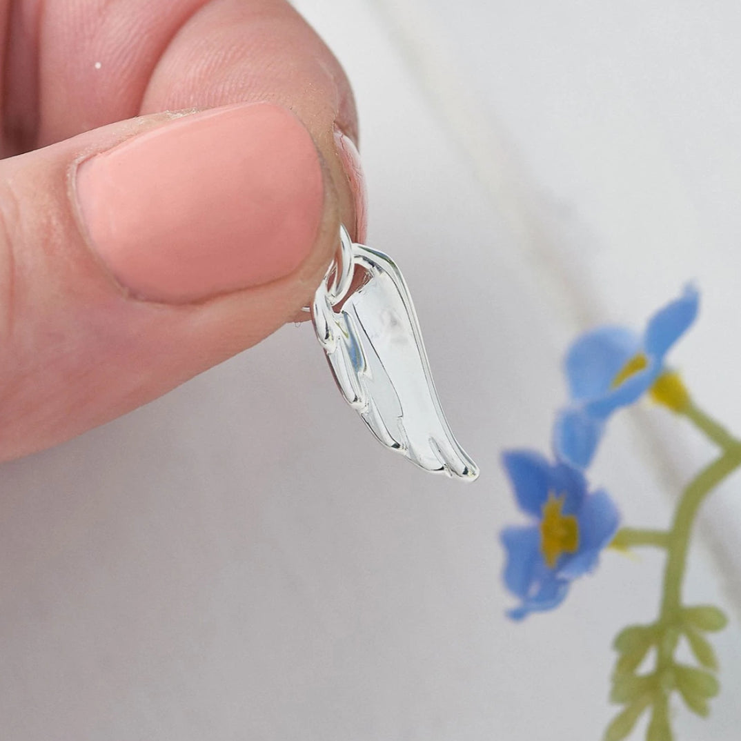 Angel Wing Christening Confirmation Bracelet Charm