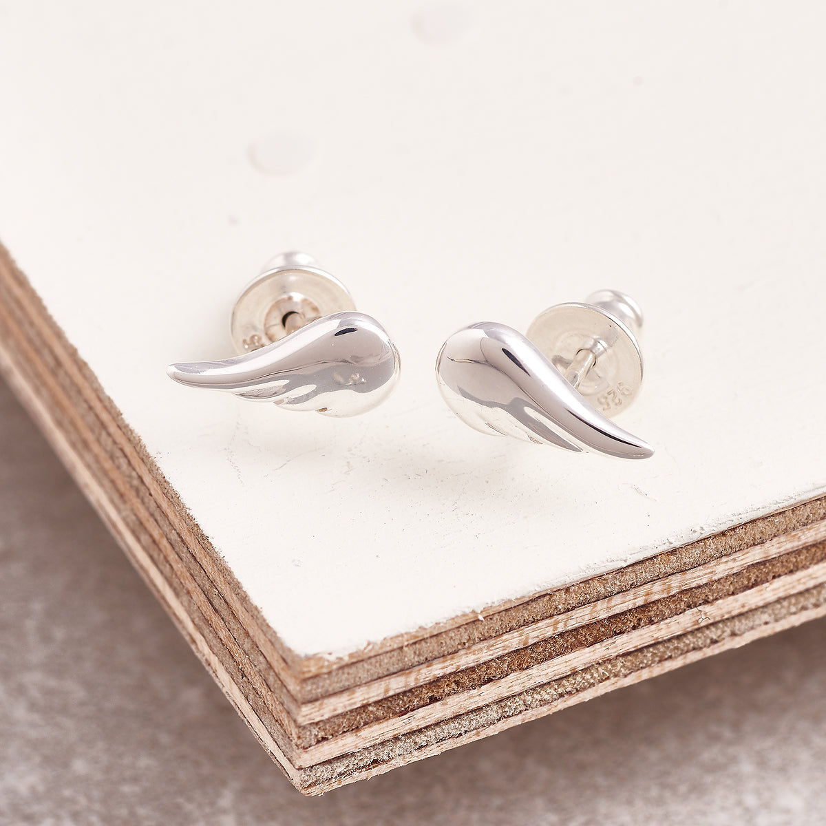 Handmade Silver Stud Earrings for Special Occasions Christenings or Confirmations