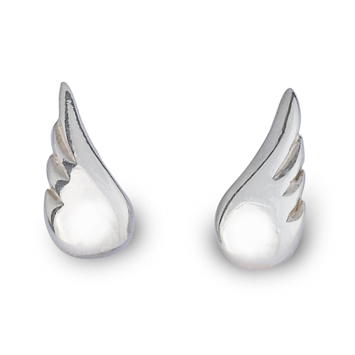 Angel Wing Silver Stud Earrings christening or confirmation gift idea for teenage girl Scarlett Jewellery