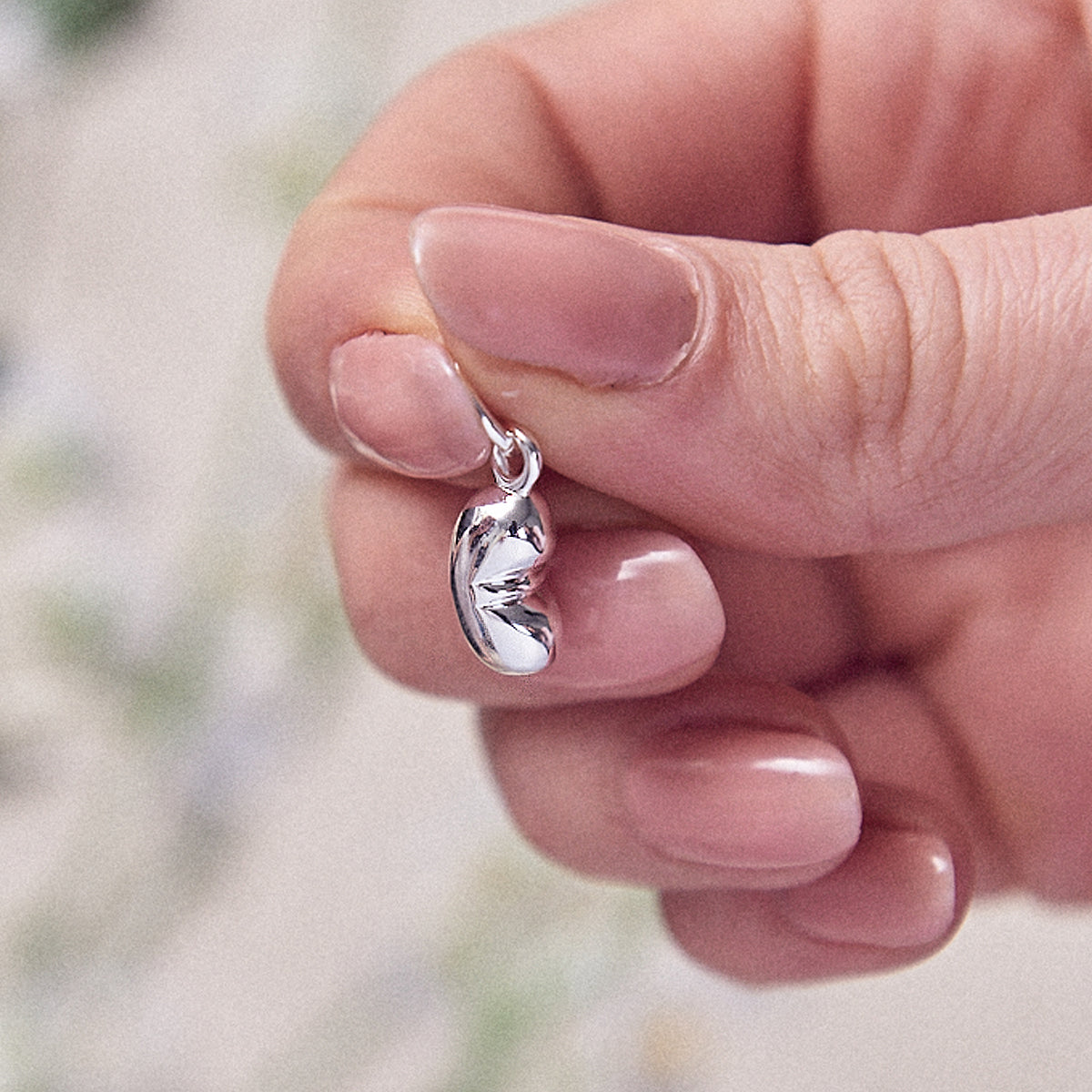 Baby Bean Silver Charm For Mum to Be Baby Scan Charm