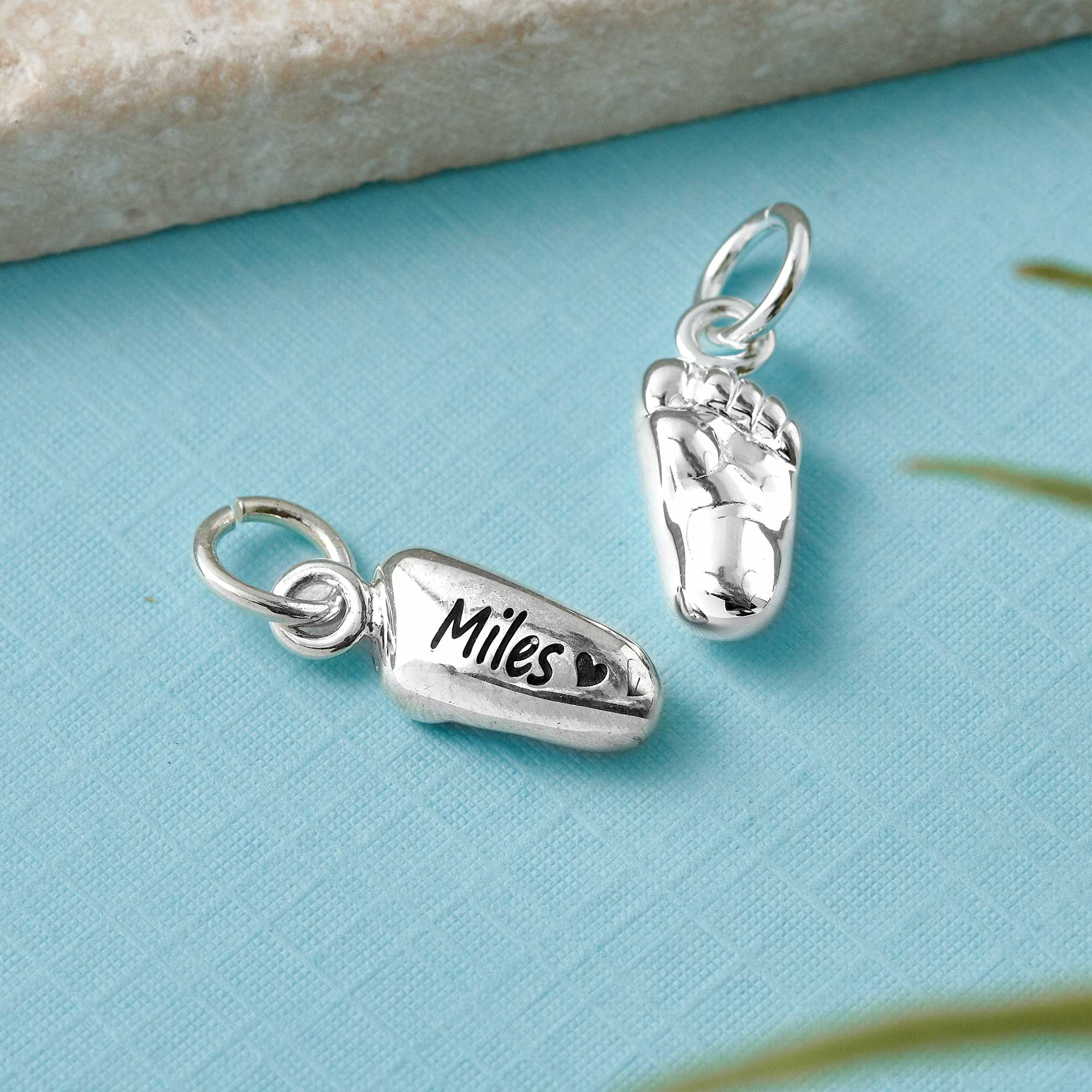silver new baby charm gift for mum from baby mothers day Christmas
