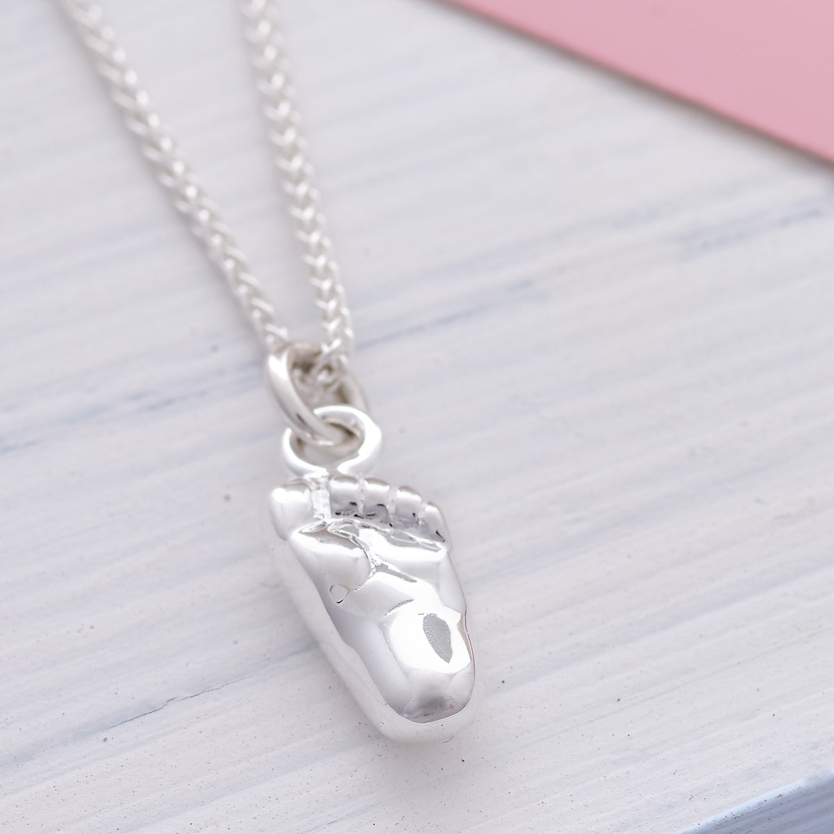 Finished Necklace Option - New Baby Silver Charm