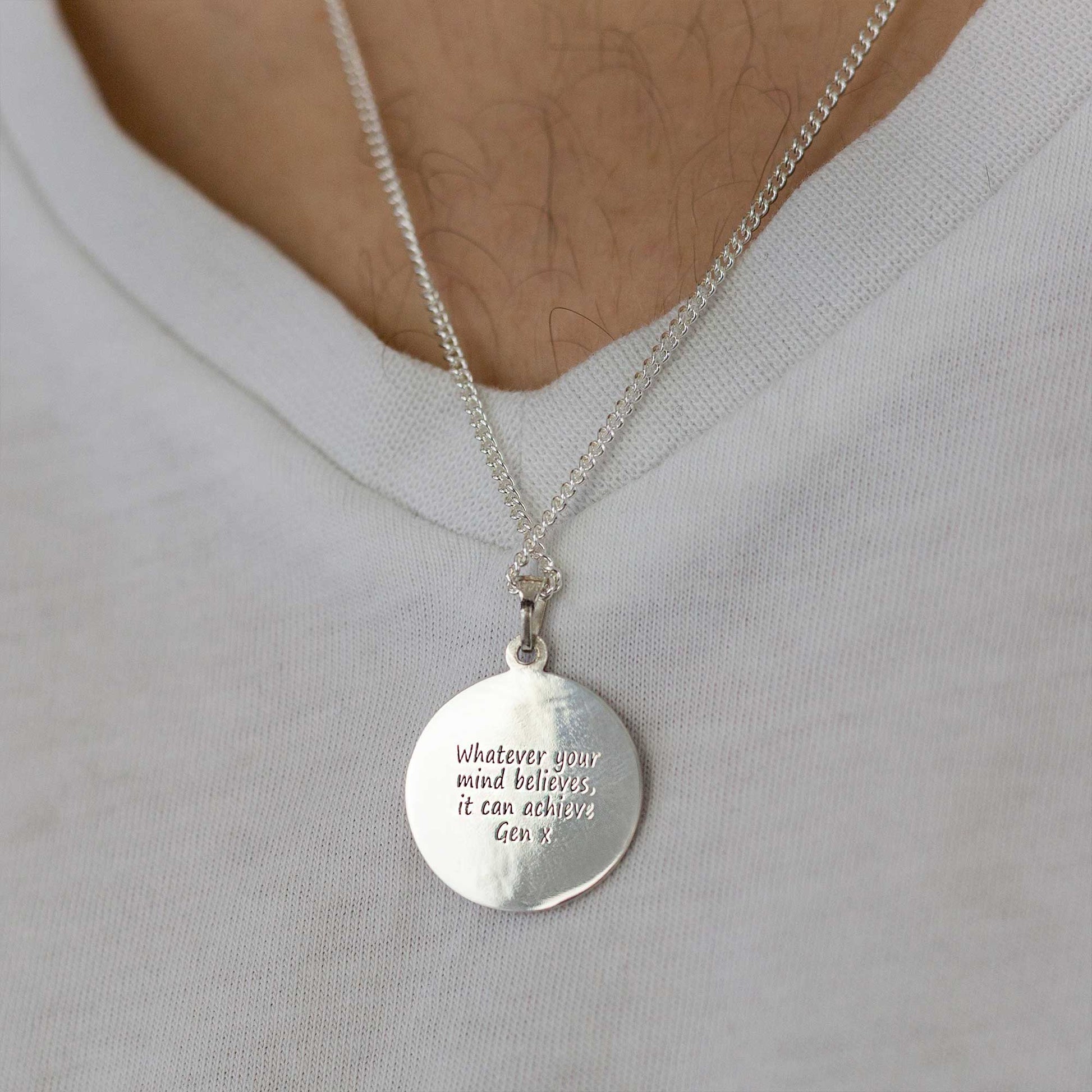 mens large saint christopher medal 18th 21st birthday present grandson son brother husband