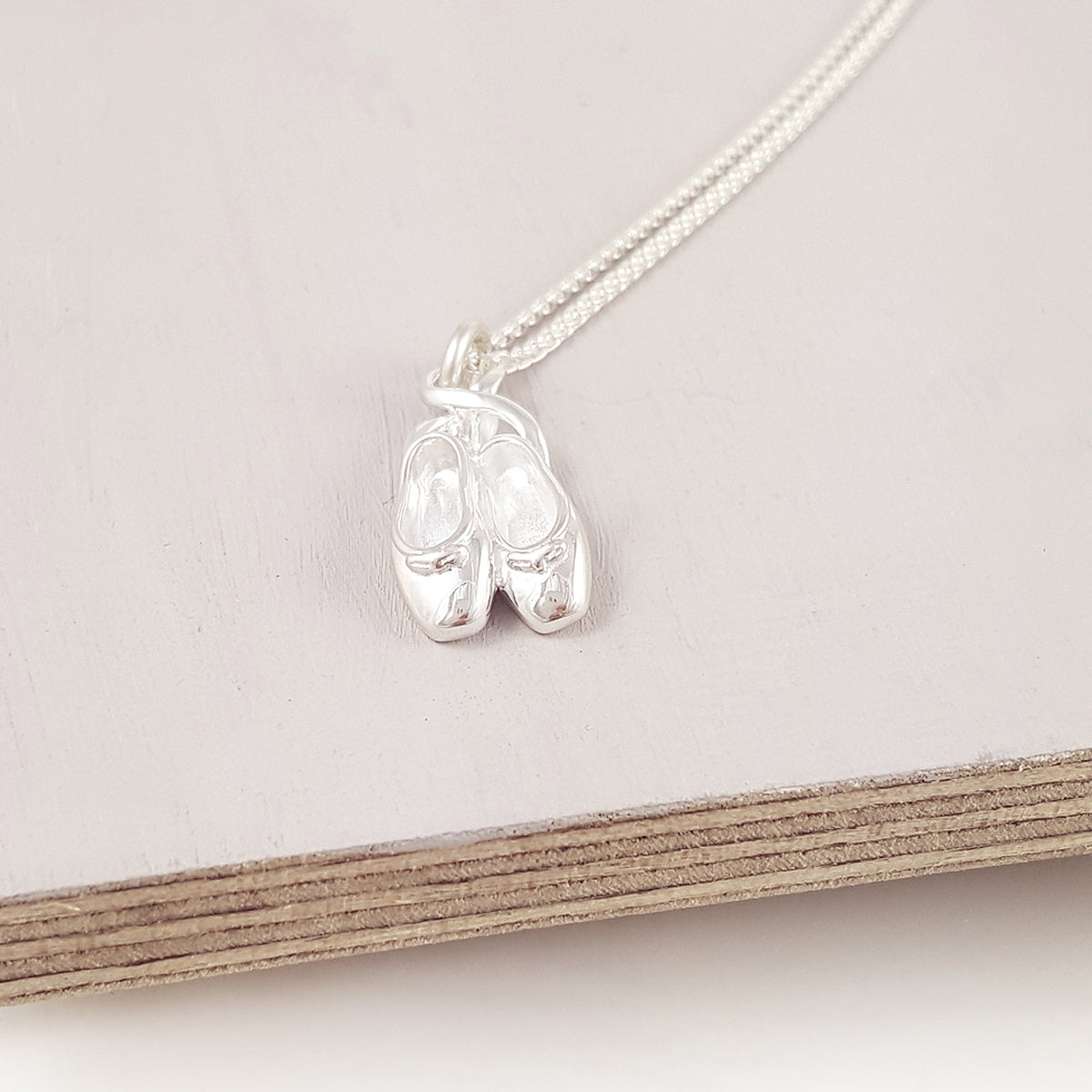 Ballet Shoes Sterling Silver Necklace Charm