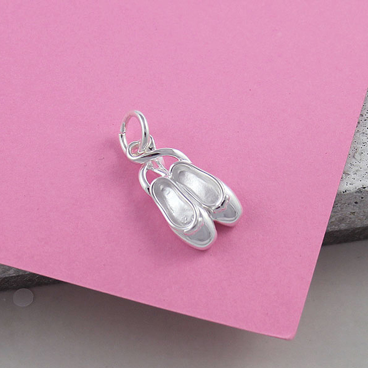 Ballet Shoes Sterling Silver Bracelet Charm