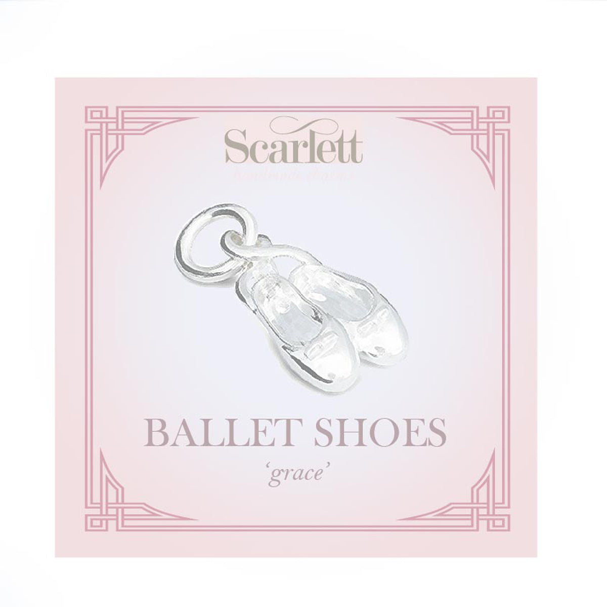 Ballet Shoe Silver Charm