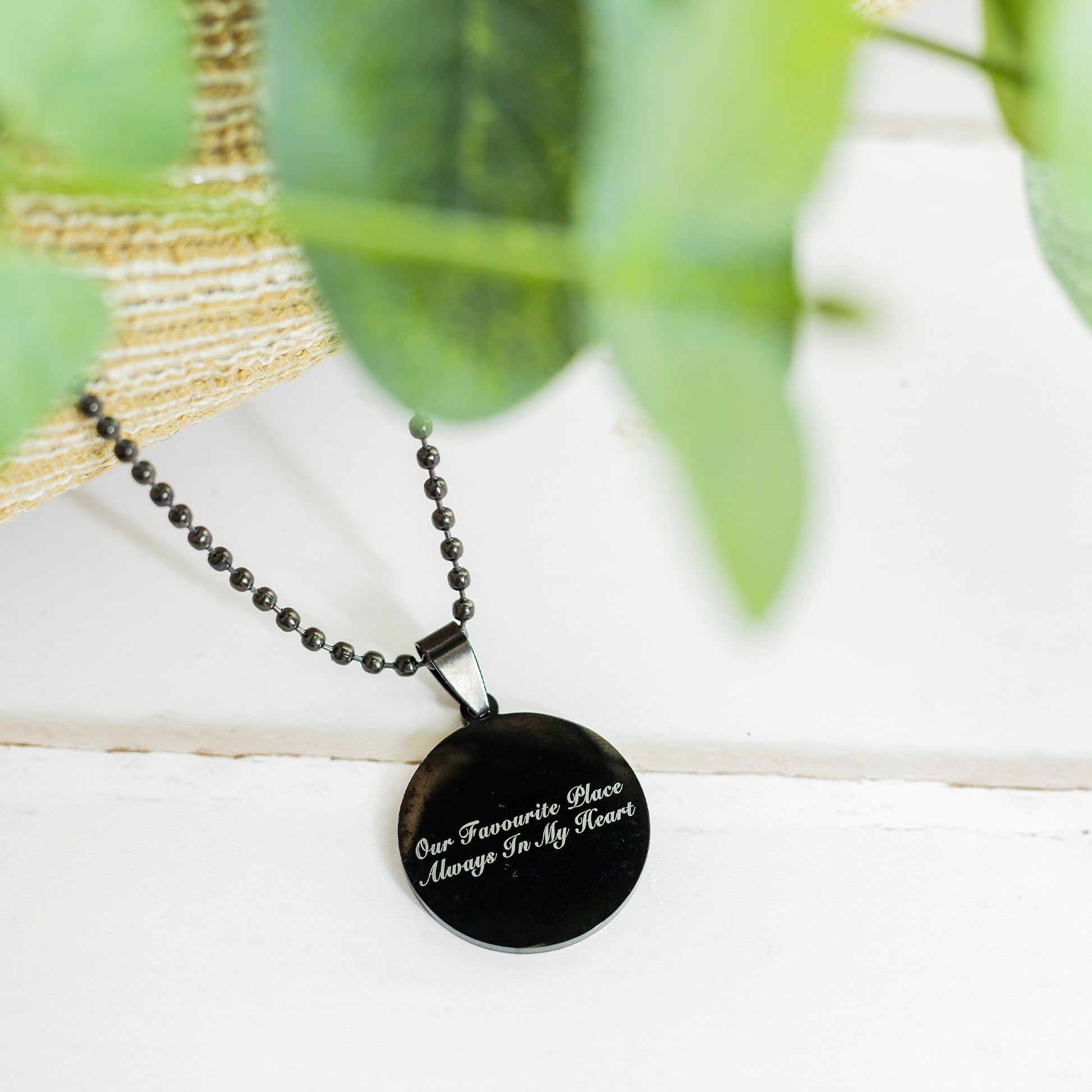 black steel mens saint christopher necklace cheap gift for someone going travelling off the map jewellery hove UK