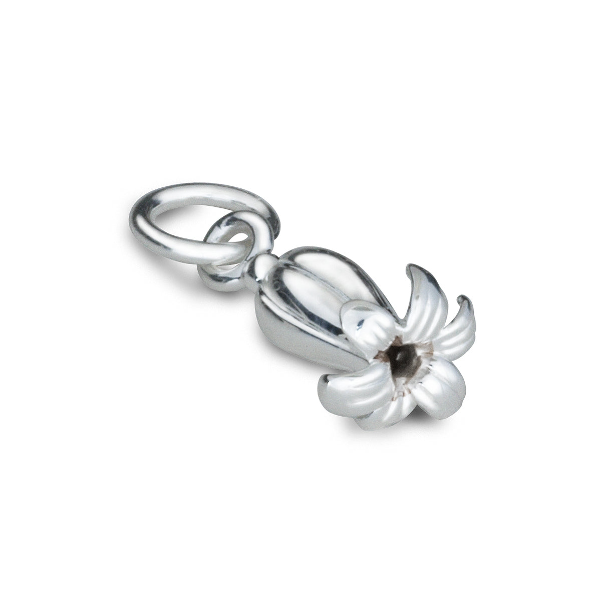Scarlett Jewellery Sterling Silver Bluebell Charm on Traditional Link Bracelet