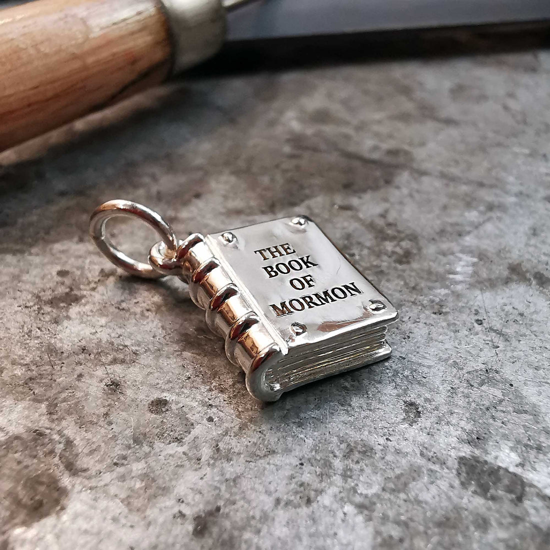 book of mormon bespoke hardback book charm gift scarlett jewellery