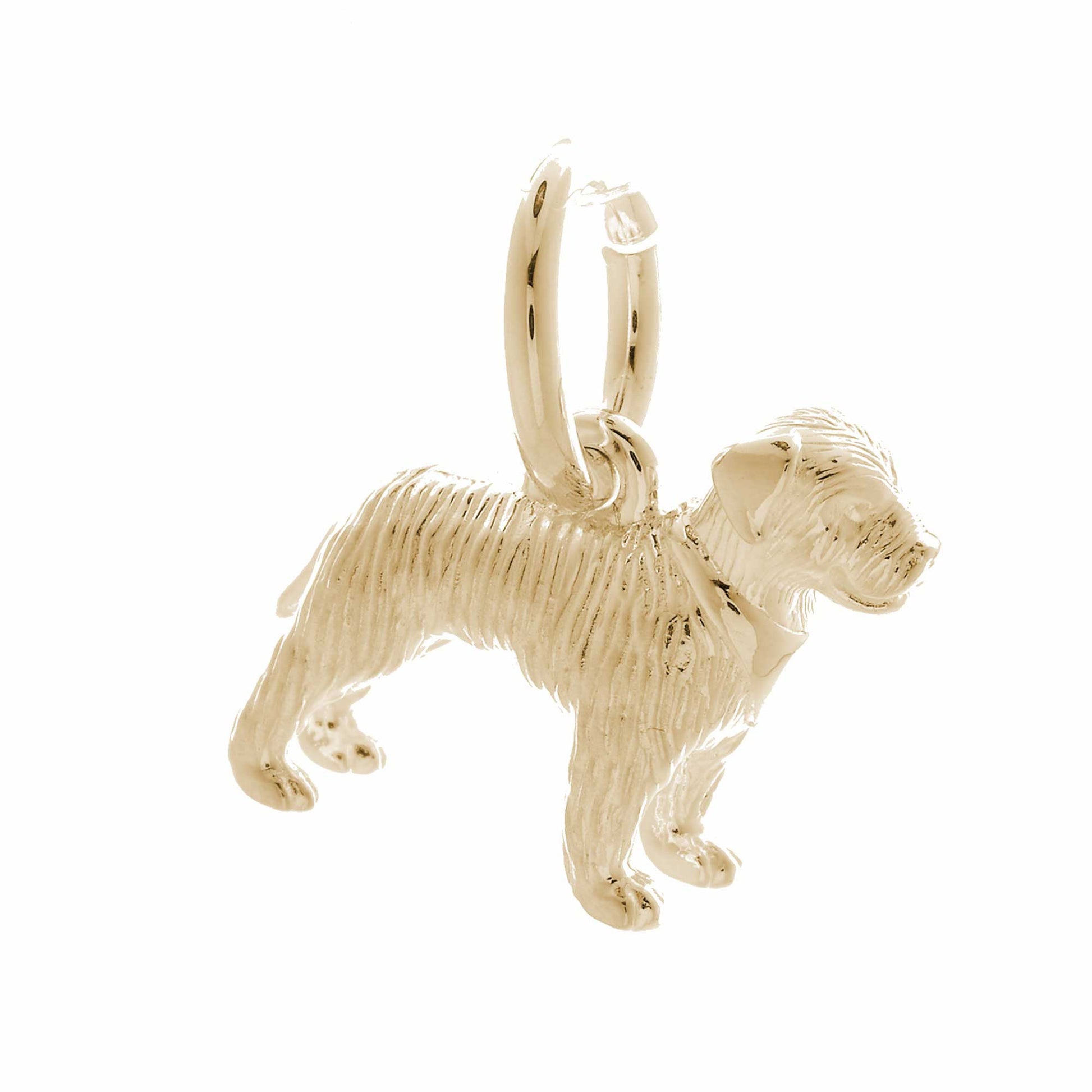 solid gold border terrier charm scarlett jewellery Brighton UK unique jewellery gifts for dog owners as seen at Chelsea Flower Show