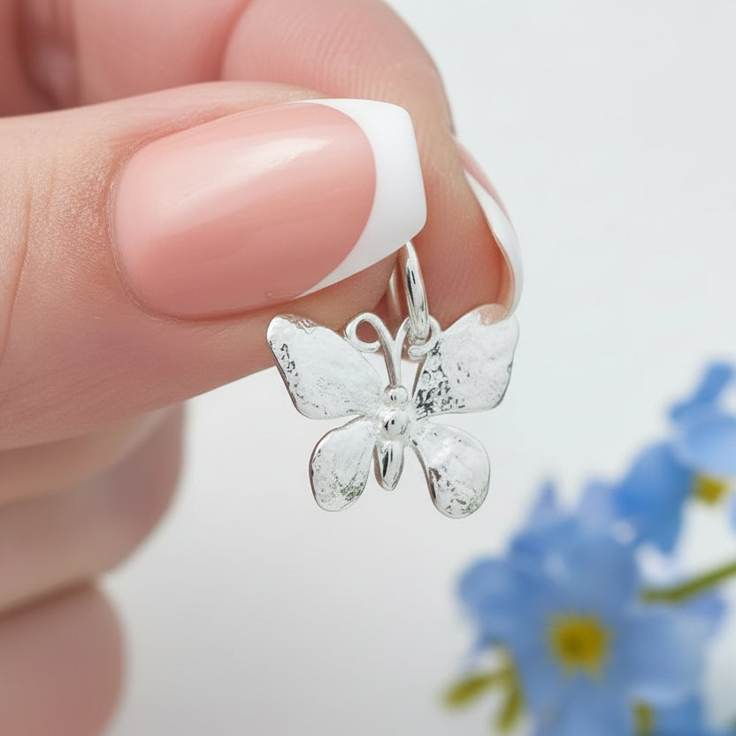 Butterfly Silver Charm For Bracelets and Necklaces from Scarlett Jewellery UK