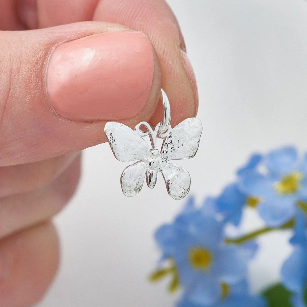 Butterfly Silver Charm For Bracelets and Necklaces from Scarlett Jewellery UK