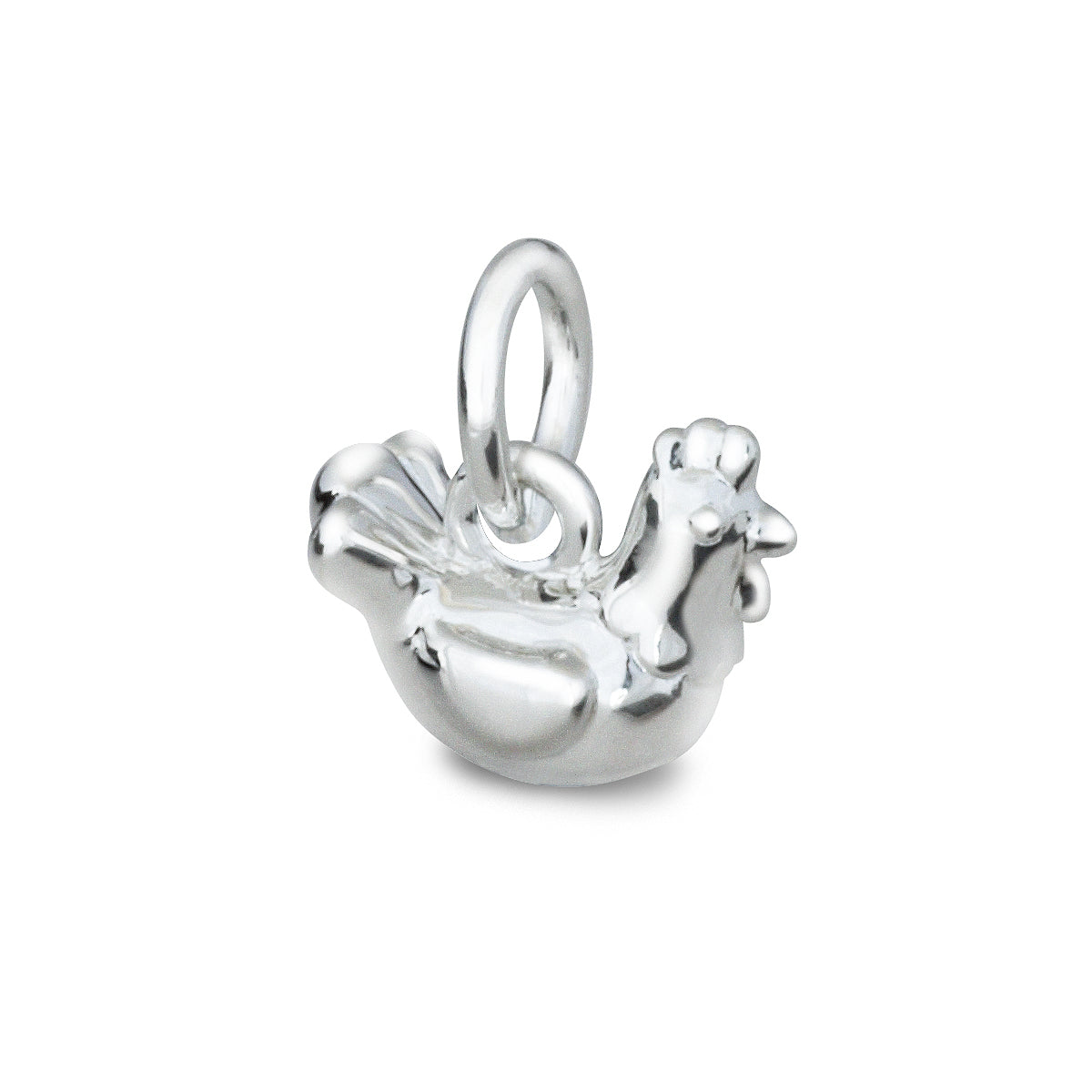 Chicken Silver Bracelet Charm Solid Silver Free UK Delivery