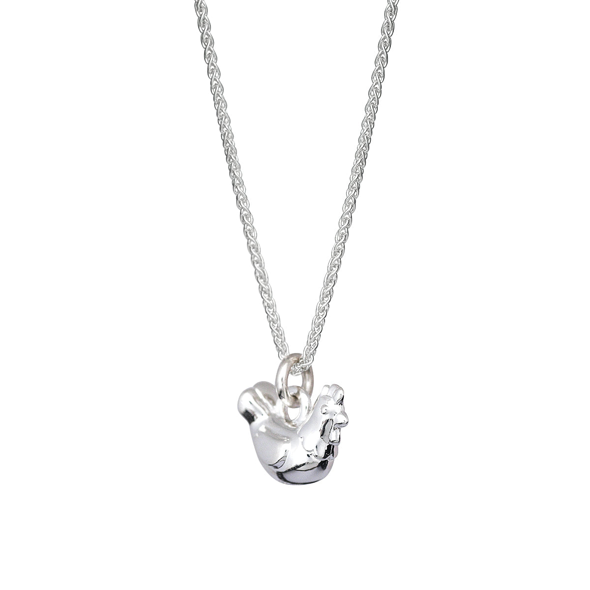 Chicken Silver Bracelet Charm Necklace Solid Silver Free UK Delivery