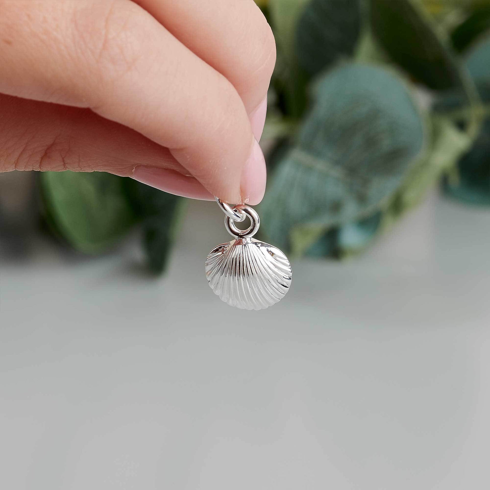 Clam Shell & Crab Silver Charm from Scarlett Jewellery