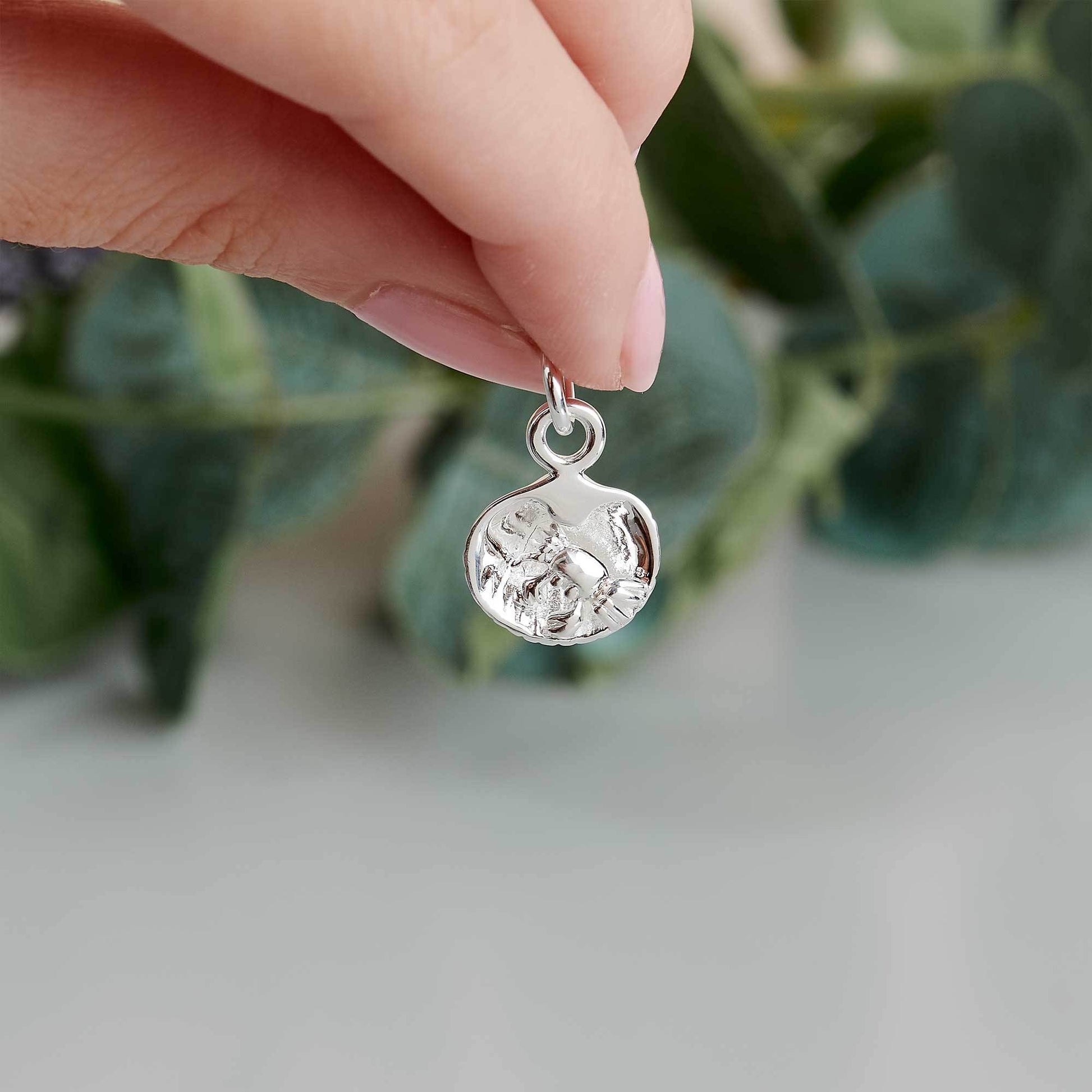 Clam Shell & Crab Silver Charm from Scarlett Jewellery