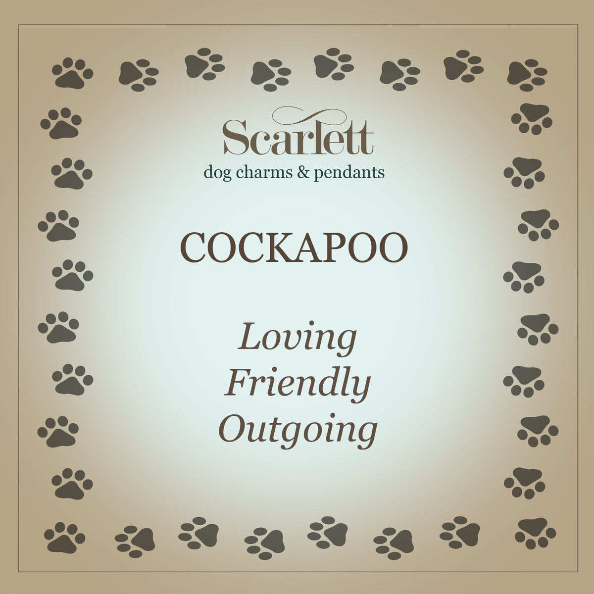 Cockapoo Personalised Dog Tag Silver Bangle
