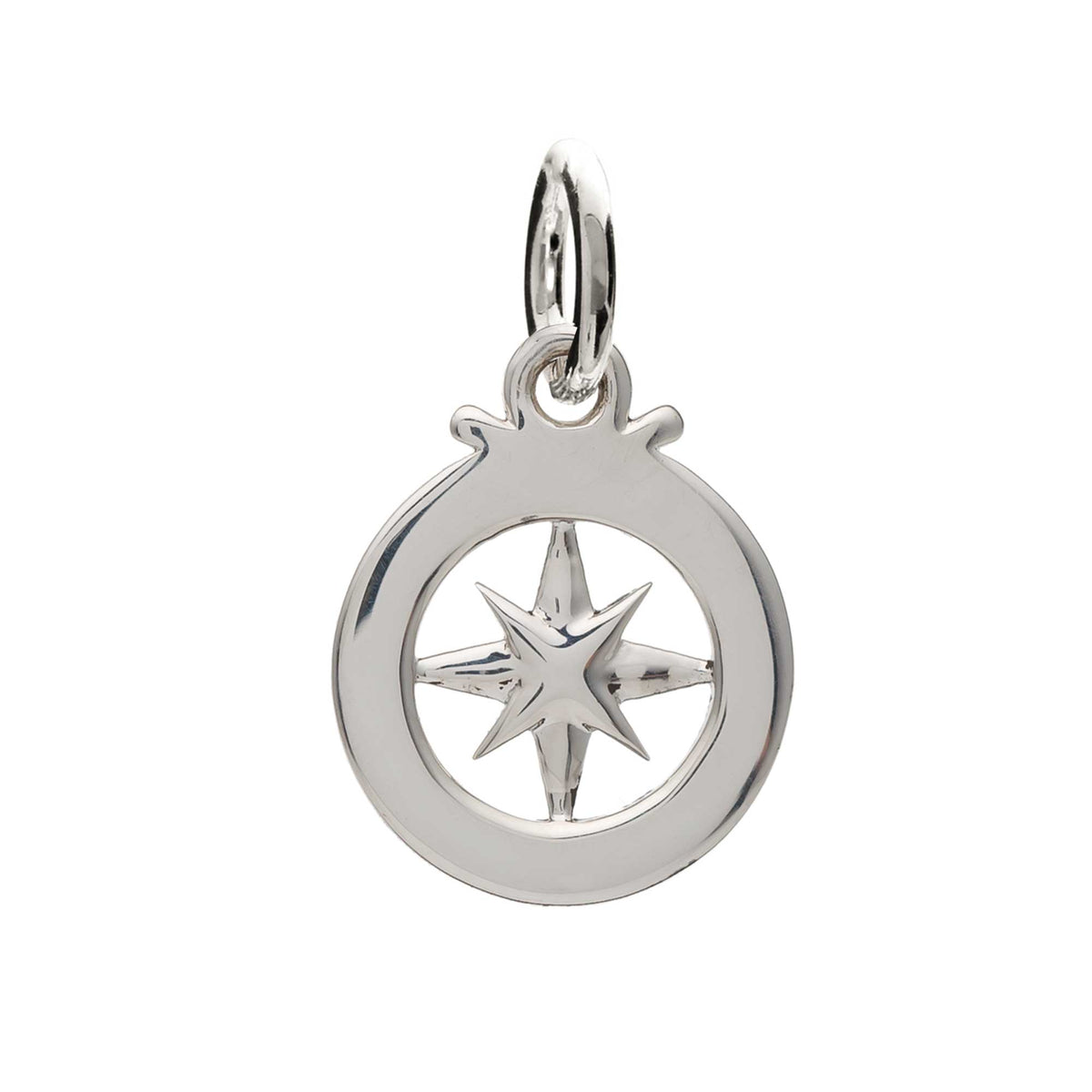 Compass outline travel safe charm off the map jewellery saint christopher alternative