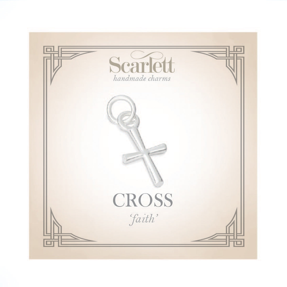 Silver cross charm necklace or bracelet Christening gift from Scarlett Jewellery UK