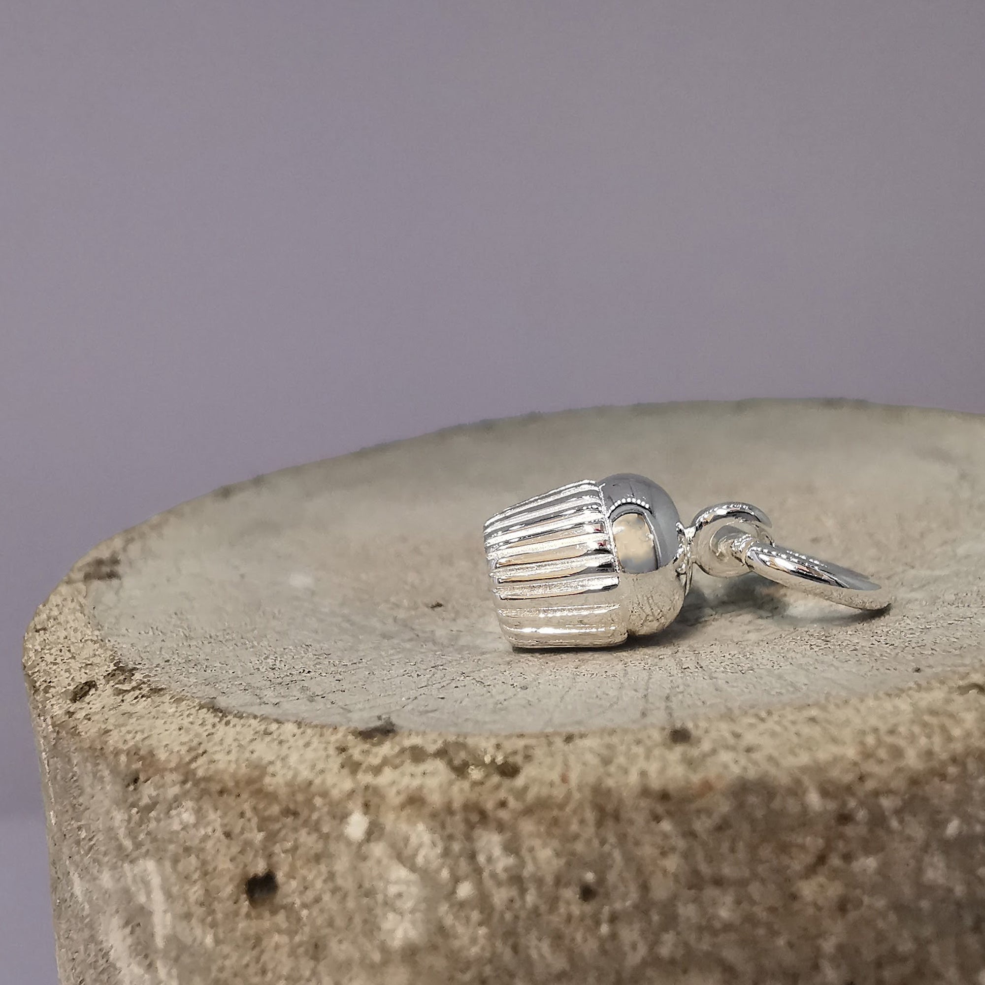 silver cupcake charm scarlett jewellery